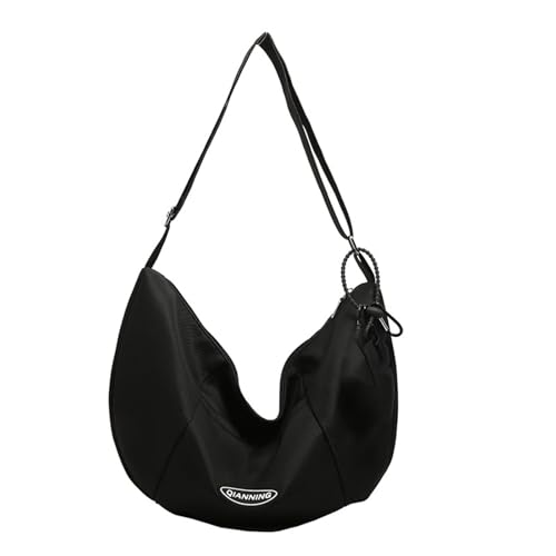 Casual Canvas Knödelbeutel Mit Anhänger Großkapazität Crossbody Taschen Schulterpacktasche Für Männer Und Frauen Jugend Mode Umhängetasche von FIRSTXIU