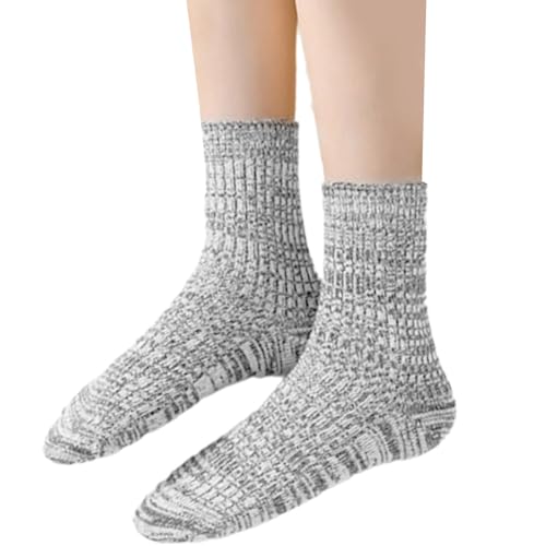 Damen Vintage Faux Woll Slipper Socken Weicher Winter Dicker Warm Gerippter Strick Lässig Schlafsocken Für Winter Herbstsaison Weich Warm von FIRSTXIU