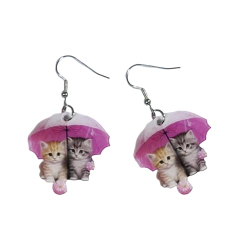 Dangle Ohrringe Fallen Ohrringe Katzen Anhänger Acryl Textur Mode Ohrschmuck Für Mode Mädchen Süße Katzen Für Frauen von FIRSTXIU