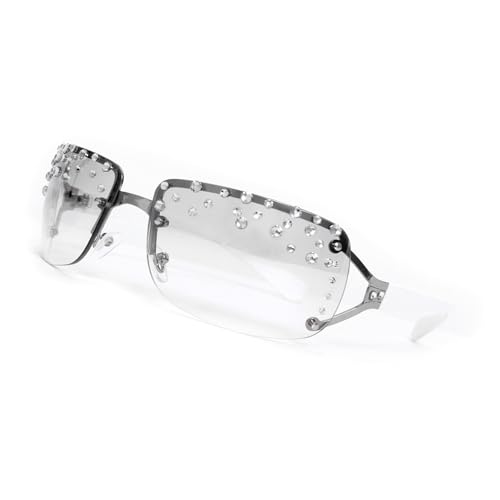 Dekorative Strasssteine Brillen Trendsetter Für Urlaubskleid Metall Randless Shades Retro Fashion Photo Requisiten Sonnenbrillen Für Frauen Dekorative Strasssteine Brillen Trendsetter Für Urlaubskleid Metall Randless Shades Retro Fashion Photo Requisiten Sonnenbrillen Für Frauen von FIRSTXIU