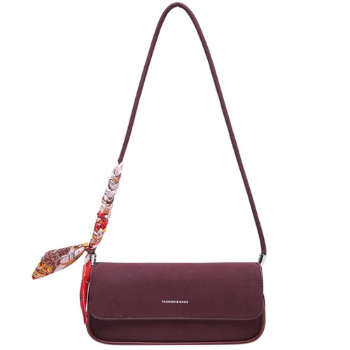 Einfache Buchstabe Achselhöhle Tasche Für Frauen Mädchen Trendy Clutches Geldbörse Pendlertasche Retro Schulter PU Leder Achter von FIRSTXIU