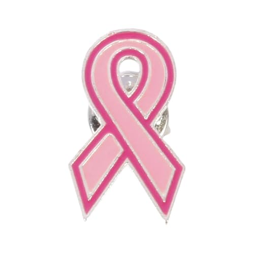 Elegante Brustkrebsbewusstseinsbänder Brosche Pullover Revers Pin Für Frauen Und Mädchen Kleidung Dekoration Accessoires Ribbon Brosche von FIRSTXIU