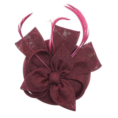 Elegante Meshes Teas Party Stirnbänder Mit Einstellbaren Band Und Dekorativen Blumen Für Partys Kostümveranstaltung Retros Women's Mit Abnehmbaren Schleier von FIRSTXIU