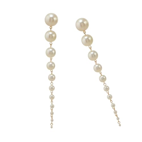 Elegante Ohrringe Simulierte Perlen Quasten Ohrringe Drop Ohrring Party Und Formeller Schmuck Für Frauen Die Handgefertigte Perlen Geeignet Sind von FIRSTXIU