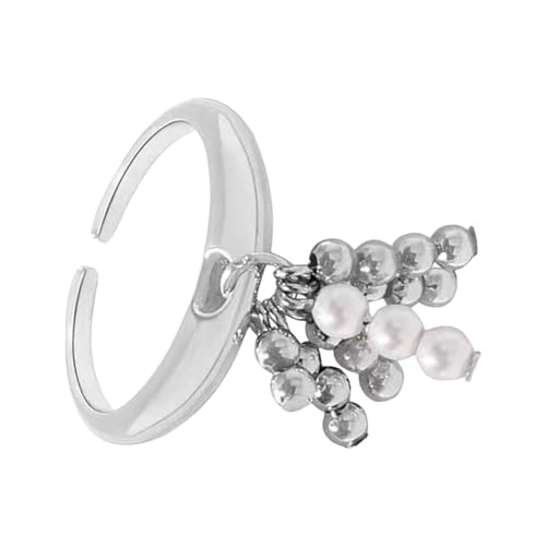 Elegante Perlen Quastenringe Für Frauen Mit Robuster Edelstahl Anti Allergie Und Tragen Resistent von FIRSTXIU