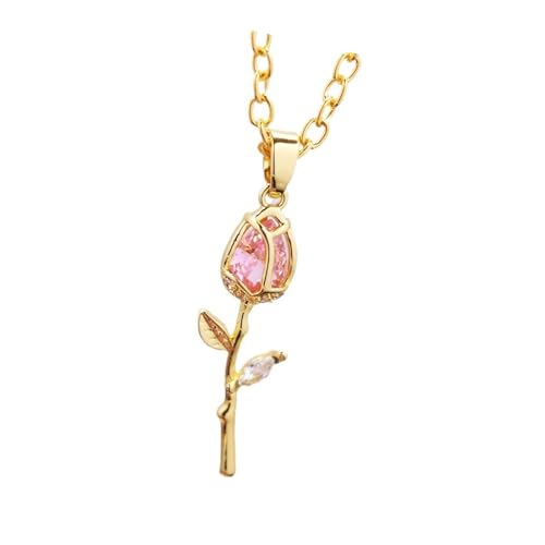 Eleganter Charme Tulpen Blumenkette In Goldkupfer Mit Kristallen Verzierungen Dekoration Für Jeden Anlass Tulpen Anhänger Halskette Eleganter Charme Tulpen Blumenkette In Goldkupfer Mit Kristallen Verzierungen Dekoration Für Jeden Anlass Tulpen Anhänger Halskette von FIRSTXIU