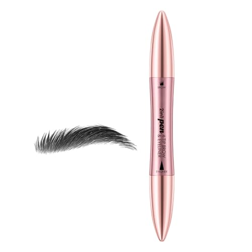 Eyebrow Stift Mit Eyeliners Bleistift 2 In 1 Duals Beendete Microblading Eyebrow Bleistift 4 Spitze Stirnstift Mit Präzisen Spitzen Und Eyeliners Set von FIRSTXIU