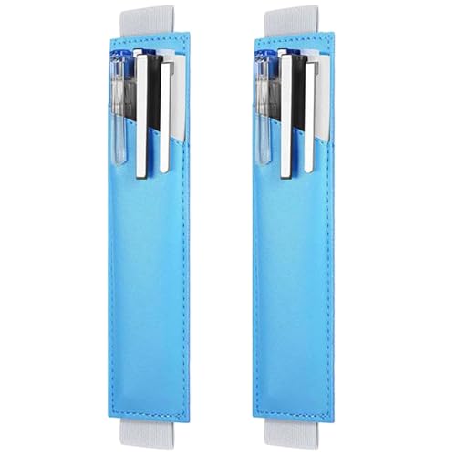 FIRSTXIU 2pcs Verstellbare Elastische Bandstifthalter Lederstiftbeutel Mit Leckdosen Bleistift Für Hardcover Journal Notebook Wasserbeständiges Gehäuse von FIRSTXIU