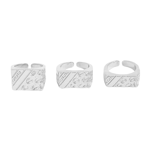 FIRSTXIU 3pcs Einfache Ringe Punk Einstellbare Öffnungsringe Unisex Legierung Textur Trendy Handaccessoires Für Verschiedene Anlässe Jugendmodet Mehrzweck FIRSTXIU 3pcs Einfache Ringe Punk Einstellbare Öffnungsringe Unisex Legierung Textur Trendy Handaccessoires Für Verschiedene Anlässe Jugendmodet Mehrzweck von FIRSTXIU