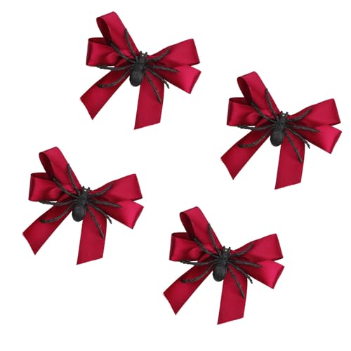 FIRSTXIU 4pcs Bögen Form Barrettes Feiertagsparty Haarzubehör Bögen Clips Mit Gesicherten Halten Für Erwachsene Kinder Urlaubskostüm Clips von FIRSTXIU