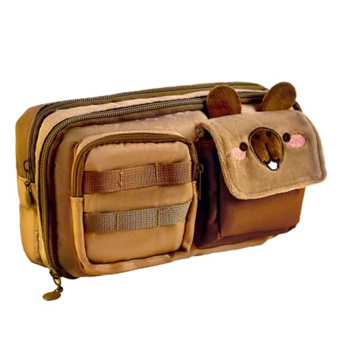 FIRSTXIU 9-Layer Bleistiftkoffer Cartoon Bärenstiftbeutel Große Kapazität Bleistiftbeutel Schöne Bag School Office Lieferungen Großer Kapazität Hülle Schöne Cartoon Bären Lagerung Für Die Schule von FIRSTXIU