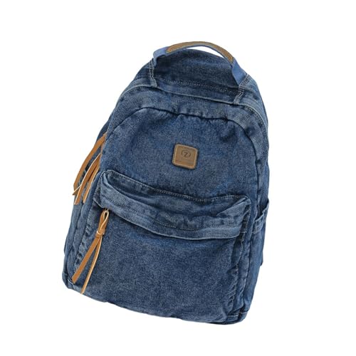 FIRSTXIU Ästhetischer Rucksack Für Mädchen Retro Denims Rucksack Große Kapazität Casual Daypacks Reisenbag Schülern Schultasche Reise Leichtes Denims Schule Ästhetik von FIRSTXIU