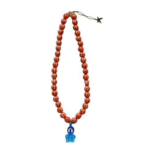 FIRSTXIU Animal Inspirierte Halskette Keramikglas Schlüsselbeutel Kette Einstellbare Länge Statement Schmuck Für Einzigartige Modeliebhaber Handgefertigte Keramik Und Glasschlüsselkette Kette von FIRSTXIU