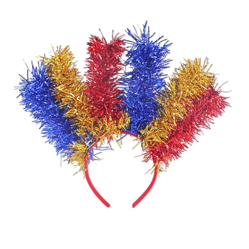FIRSTXIU Auffällige Lamettbänder Mardi Gras Kopfbedeckung Für Mädchen Maskerade Haarzubehör Mardi Gras Flapper Stirnband Unisex Party Stirnband von FIRSTXIU