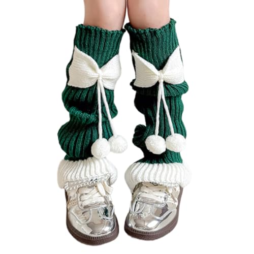 FIRSTXIU Bowknot Hohe Stiefel Socken Kalbsocken Für Teenager Girl von FIRSTXIU