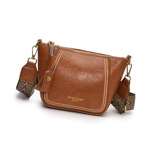 FIRSTXIU Damen Umhängetasche PU Leder Design Crossbody Geldbörse Stilvolle Eimer Taschen Mit Verstellbarem Und Bequemen Riemen PU Leder Umhängetasche von FIRSTXIU