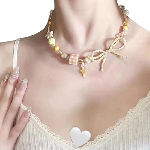 FIRSTXIU Dopamin Bowknot Design Halskette Mode Schmuck Perlen Schlangeblickenkette Komfort Für Empfindliche Haut Und Verlängerter Gebrauch Vielseitiger Frauenschmuck FIRSTXIU Dopamin Bowknot Design Halskette Mode Schmuck Perlen Schlangeblickenkette Komfort Für Empfindliche Haut Und Verlängerter Gebrauch Vielseitiger Frauenschmuck von FIRSTXIU