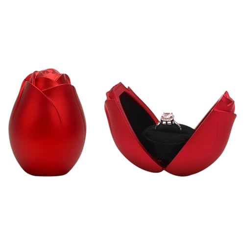 FIRSTXIU Doppelöffnete Rosafarbenförmige Anhängerbox Samtgekleidete Verlobungsringe Juwelier Organizer Mit Weich FIRSTXIU Doppelöffnete Rosafarbenförmige Anhängerbox Samtgekleidete Verlobungsringe Juwelier Organizer Mit Weich von FIRSTXIU