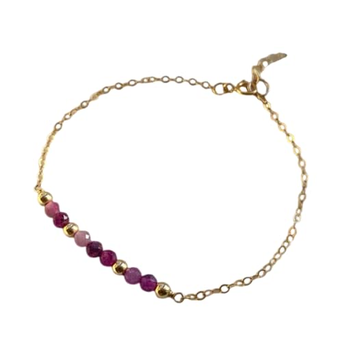 FIRSTXIU Einstellbar 17+5 Cm Kristall Geburtssteine Armband Mit 12 Monatlichen Edelsteinen Faceed Natural Stone Handgelenk Kette Juweliermonatly Geburtssteinkollektion Armband von FIRSTXIU