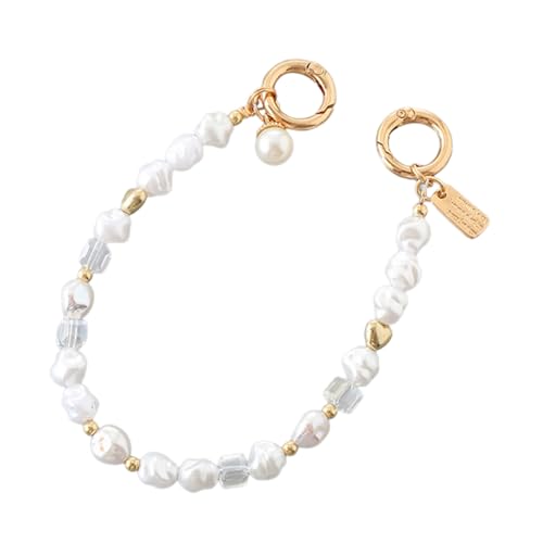 FIRSTXIU Elegante Perlen Perlen Telefon Handgelenk Gurt Modische Telefon Lanyard Bag Charme Hülle Dekoration Kette Für Frau Modische Lanyard Handgelenksstrangbeutel Charme Dekoration von FIRSTXIU