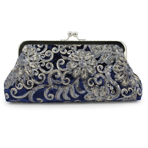 FIRSTXIU Eleganter Abend Geldbeutel Paillierungen Und Strassstichbodendaten Mit Kettenriemen Für Partyanlass Gestickt von FIRSTXIU