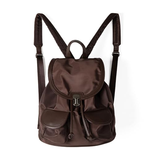 FIRSTXIU Elegantes Frauen Rucksack Mit Praktischer Konstruktion Und Einfacher Zugangsstring Schließung Reiseberechter Casaual Daypack Nylon Rucksack von FIRSTXIU