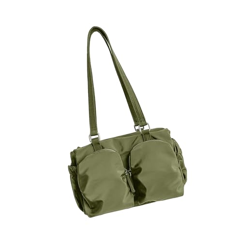 FIRSTXIU Frauen Achselhöhlen Tasche Multipockets Handtasche All Matching Unterarmtasche Trendy Pendeln Stilvolle Schulter Damen Schulter Nylon Achsel von FIRSTXIU