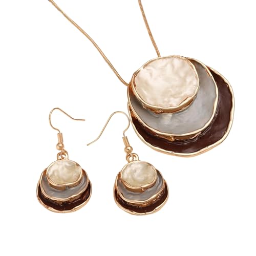 FIRSTXIU Frauen Blumenschmuck Set Bequemer Anhänger Schmuck Verstellbarer Ketten Halskette Geeignet Für Verschiedene Stilvolle Outfits Blumen Set Geeignet von FIRSTXIU