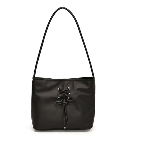 FIRSTXIU Frauen Eimer Bag PU Leder Schulter Mode Bowknot Unterarm Koreanische Stile Achselbögen Handtasche Frauen Handtasche Große Kapazität Bögen Achselhöhle PU Leder Schulterschaufel von FIRSTXIU