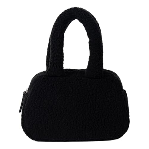 FIRSTXIU Frauen Fleece Bag Weiche Winter Top Und Handtasche Mit Einfachem Zugang Reißverschluss Handtaschen Käufer Taschen Top Grifftasche von FIRSTXIU