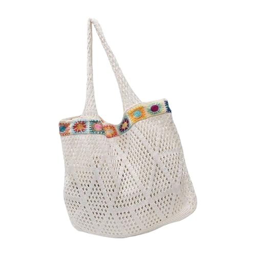 FIRSTXIU Frauen Gestrickte Achselhöhlenbeutel Strandtasche Mode Schulter Lässig Urlaub Stilvolle Unterarm Pendeln Frauen Gestrickt Achselstrand Casual Urlaub Modische Schulter von FIRSTXIU