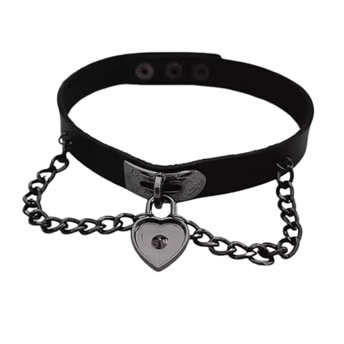 FIRSTXIU Frauen Leder Halskette Mit Herz Angehender Halsschmuck Fashion Statement Halskette Geeignet Um Verschiedene Outfits Leder Zu Entsprechen von FIRSTXIU