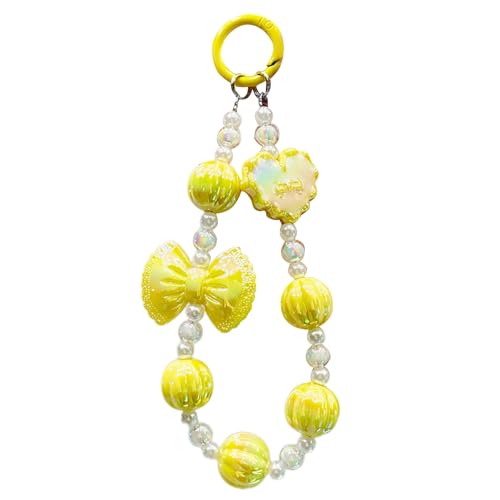FIRSTXIU Frauen Mädchen Handy Anhänger Mobilephone Hanging Kabel Elegant Handgefertigte Perlen Telefongurt Schmuck Modezubehör Perlen Telefon Lanyard von FIRSTXIU