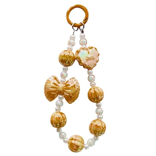 FIRSTXIU Frauen Mädchen Handy Anhänger Mobilephone Hanging Kabel Elegant Handgefertigte Perlen Telefongurt Schmuck Modezubehör Perlen Telefon Lanyard von FIRSTXIU