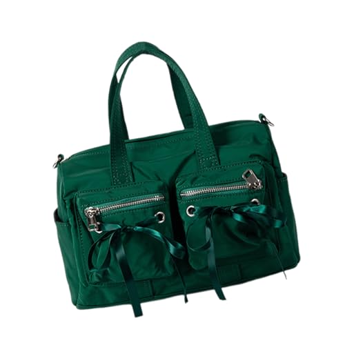 FIRSTXIU Frauen Multifunktionaler Nylon Große Handtasche Mit Oberem Und Verstellbares Riemen Mehrerer Taschen Süßer Bogenknoten Cross Body Tasche Große Kapazitätskäufer von FIRSTXIU
