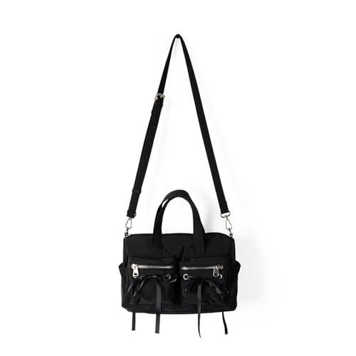 FIRSTXIU Frauen Multifunktionaler Nylon Große Handtasche Mit Oberem Und Verstellbares Riemen Mehrerer Taschen Süßer Bogenknoten Cross Body Tasche Große Kapazitätskäufer von FIRSTXIU