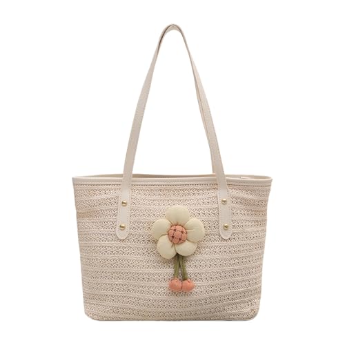 FIRSTXIU Frauen Strandtasche Stroh Umhängetasche Mit Reißverschluss Großer Kapazität Achsel FIRSTXIU Frauen Strandtasche Stroh Umhängetasche Mit Reißverschluss Großer Kapazität Achsel von FIRSTXIU