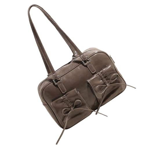 FIRSTXIU Frauen Umhängetasche PU Leder Achselhöhle Schöne Bögen Rucksack Pendelpendel Trendy Crossbod von FIRSTXIU