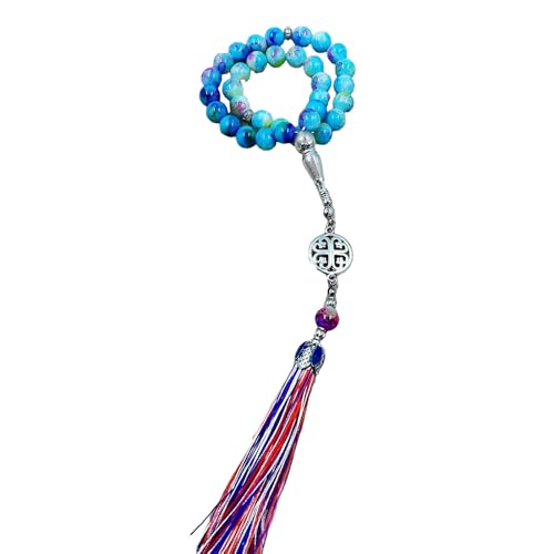 FIRSTXIU Gebetsperlen Finger Perlen Gebetsperlen Armband Islamismus Religiöser Schmuck Glas Textur Armband von FIRSTXIU