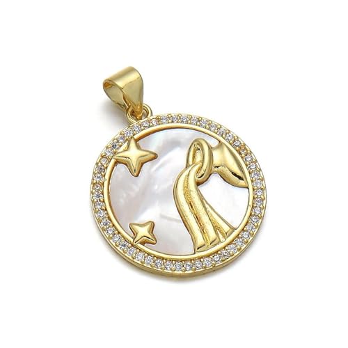 FIRSTXIU Handgefertigte Schmuckstücke Machen Köstlichkeiten Sternbücher Messing Charme Sternbilder Anhänger Für Bastelbegeisterte Sternschild Schmuckanhänger Anwesend von FIRSTXIU