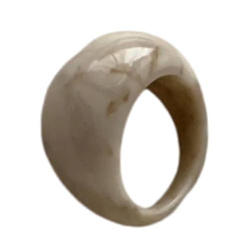 FIRSTXIU Hochglänzende Gebogene Harzringe Leichter Komfortgeeignet Schmuck Für Alltägliche Kleidung Und Party Stapelbare Stilvolle Harzring von FIRSTXIU