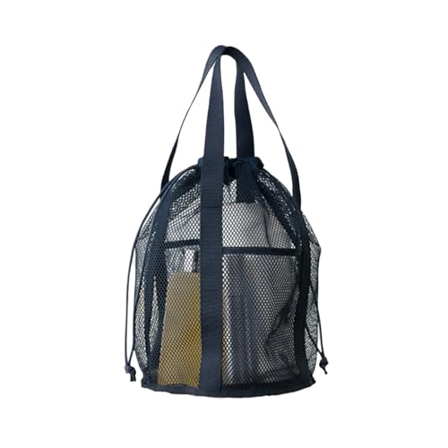 FIRSTXIU Mesh Draw String Bag Faltbares Strandspielzeug Mit 2 Taschen Schwimmbad Mesh Frauen Kosmetische Handtasche Für Reisetockschranklager von FIRSTXIU