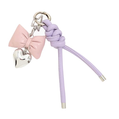 FIRSTXIU Mode Butterfly Keychain PU Leder Schlüsselhalter Bögen Handtasche Anhänger Stylish Bag Dekoration Und Smartphone Trendy Telefon Anhänger von FIRSTXIU