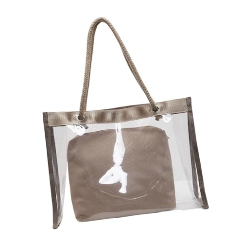 FIRSTXIU Mode Große Kapazität Clear Handtasche Leichtes PVC Umhängetasche Und Make Up Tasche Für Einkäufe Oder Stadionereignisse Mit Großer Kapazitätsschulter FIRSTXIU Mode Große Kapazität Clear Handtasche Leichtes PVC Umhängetasche Und Make Up Tasche Für Einkäufe Oder Stadionereignisse Mit Großer Kapazitätsschulter von FIRSTXIU