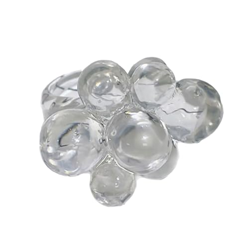 FIRSTXIU Mode Perlen Acrylringe Übertriebene Blumenringe Acryl Textur Für Jugendliche Frauen Die Einzigartige Accessoires Lieben von FIRSTXIU