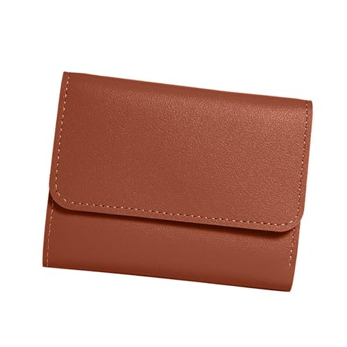 FIRSTXIU Multi Card Womens Compact Short Brieftasche Klassische Feste Farbe Kurzer Geldbörse Mit Klarem Fenster Bargeldmünzen Organisatoren Moderne Frauen Brieftasche von FIRSTXIU