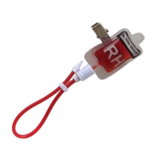 FIRSTXIU Realistisches Blutmuster Haarschleiftäule Adtevak Haarclip Durabilität Blutbeutel Haarnadel Für Themenpartys Und Rollenspiele Film Requisiten Bag von FIRSTXIU