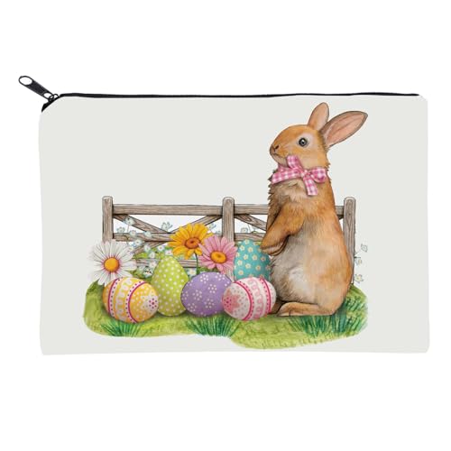 FIRSTXIU Reisen Toilettenbeutel Kaninchen Kosmetik Weiche Make Up Beutel Handtasche Für Mädchen Frauen Großkapazität Lippenstift Schönheitszubehör von FIRSTXIU