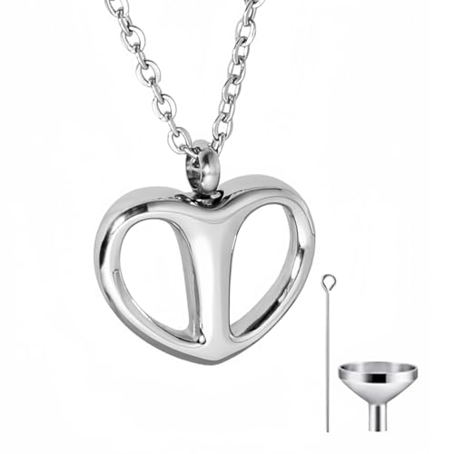 FIRSTXIU Schätzende Gedächtnis Herz Anhänger Frauen Urnen Halskette Herz Anhänger Halskette Bequem Tragen von FIRSTXIU