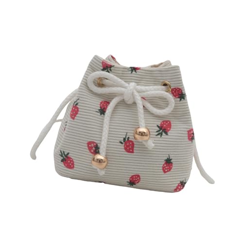 FIRSTXIU Stilvolle Cord Crossbody Tasche Mit Erdbeer Designs Schaufelbeutel Schultertasche Für Gelegenheitsausflüge Und Einkaufen Tägliche Verwendung Handtasche von FIRSTXIU